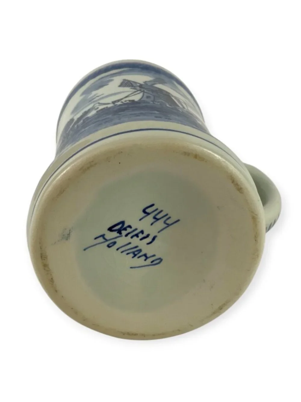 Delft Blue Ceramic Coffee Mug Cup Windmill Design Hand Painted Dutch Style